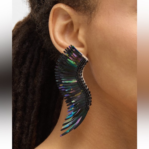 FINAL SALE Mignonne Gavigan Madeline Statement Oil Slick Earrings. - Picture 3 of 11